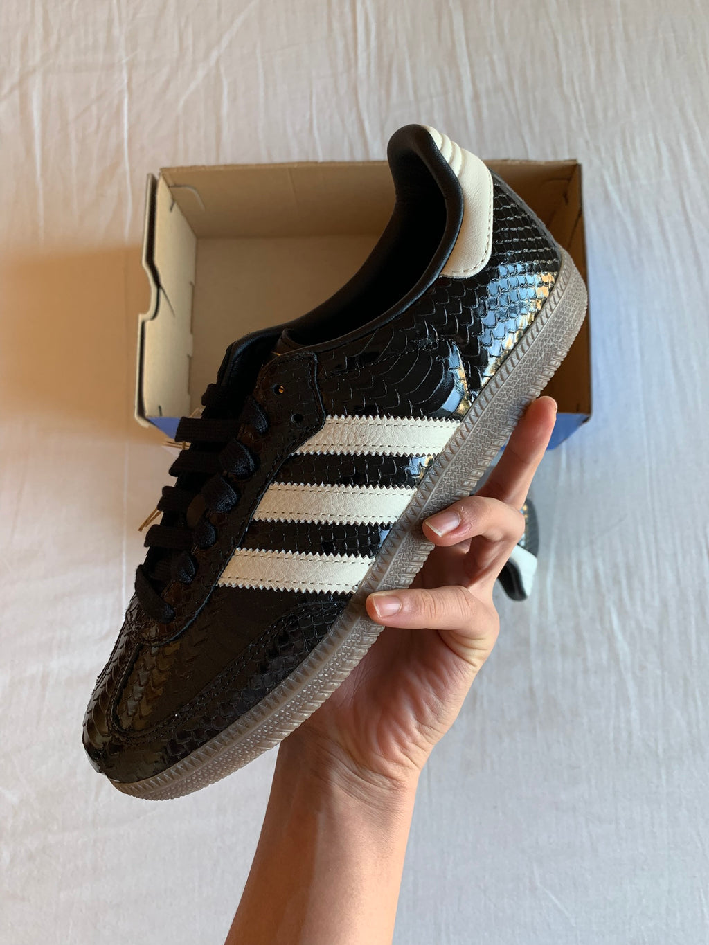 Adidas Samba "Patent Snakeskin Black"