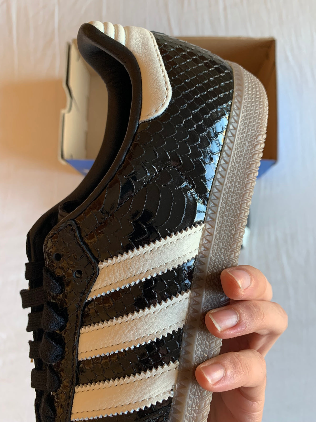 Adidas Samba "Patent Snakeskin Black"