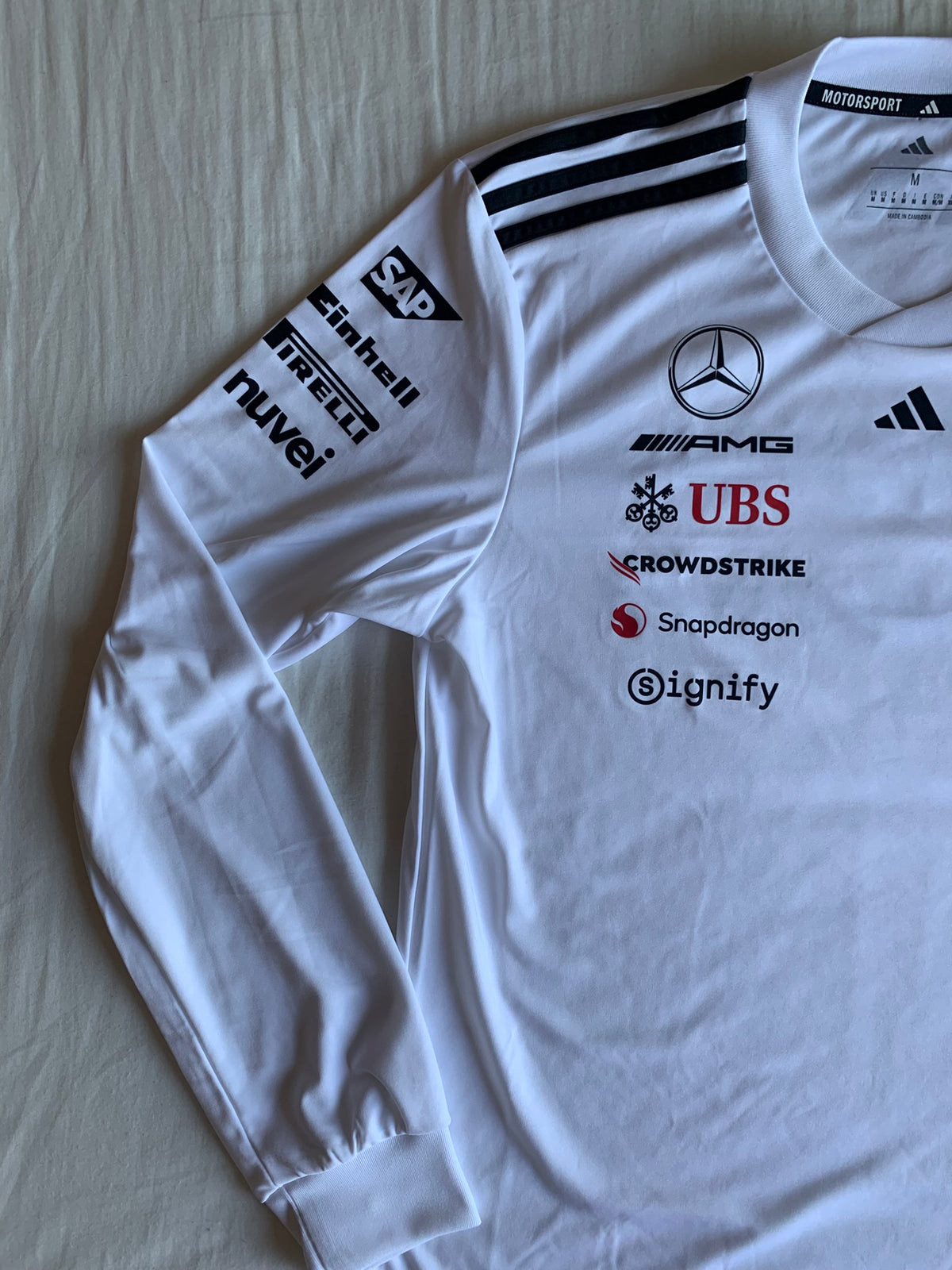 Camiseta Manga Larga Mercedes-AMG "Blanca"