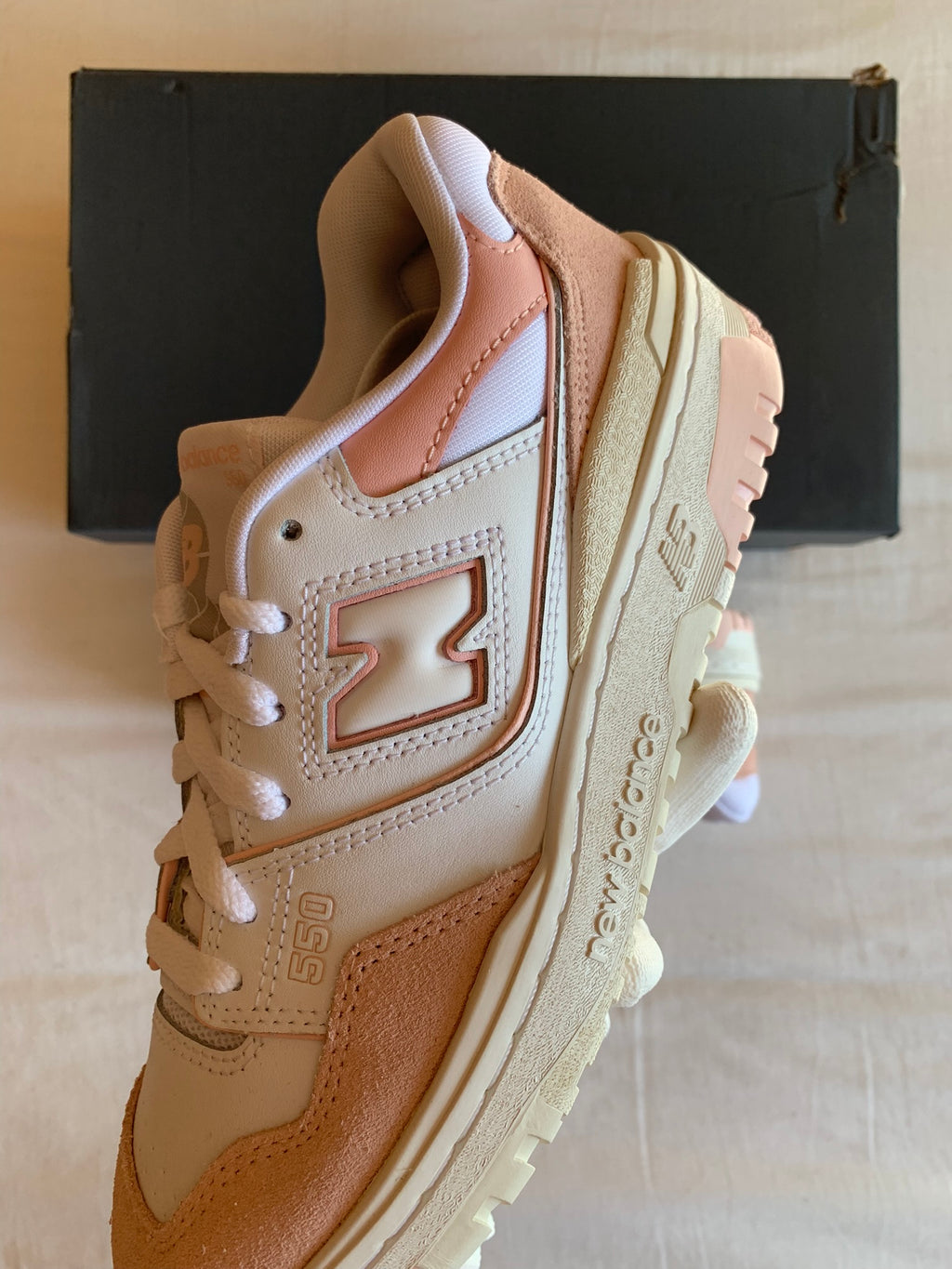 New Balance 550 GS "White Pink Sea Salt"