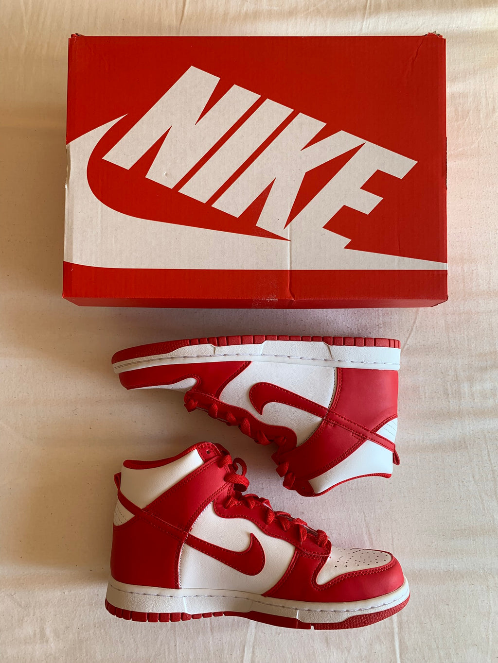 Nike Dunk High GS "Championship White Red"