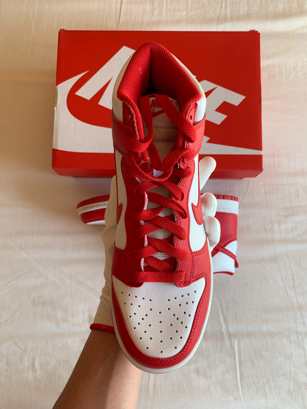 Nike Dunk High GS "Championship White Red"