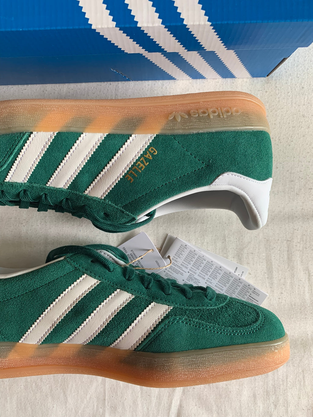 Adidas Gazelle Indoor "Green White Gum"