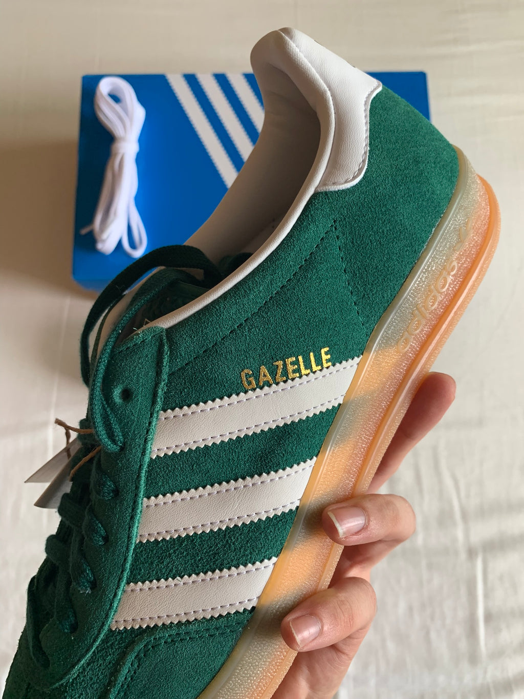 Adidas Gazelle Indoor "Green White Gum"