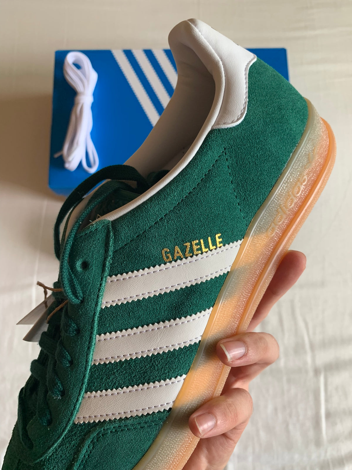 Adidas Gazelle Indoor "Green White Gum"