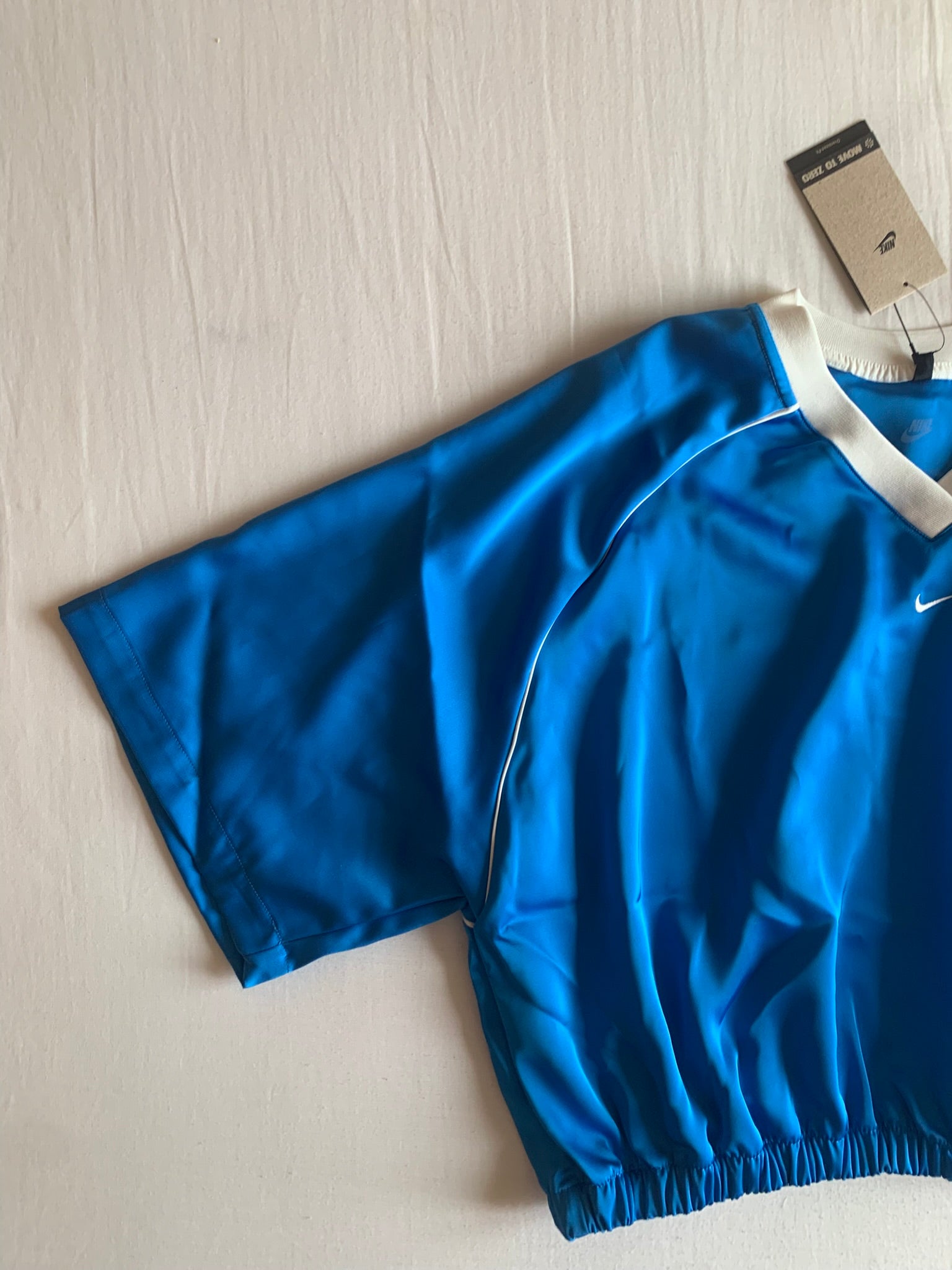 Camisa Oversize de Satén "Azul"