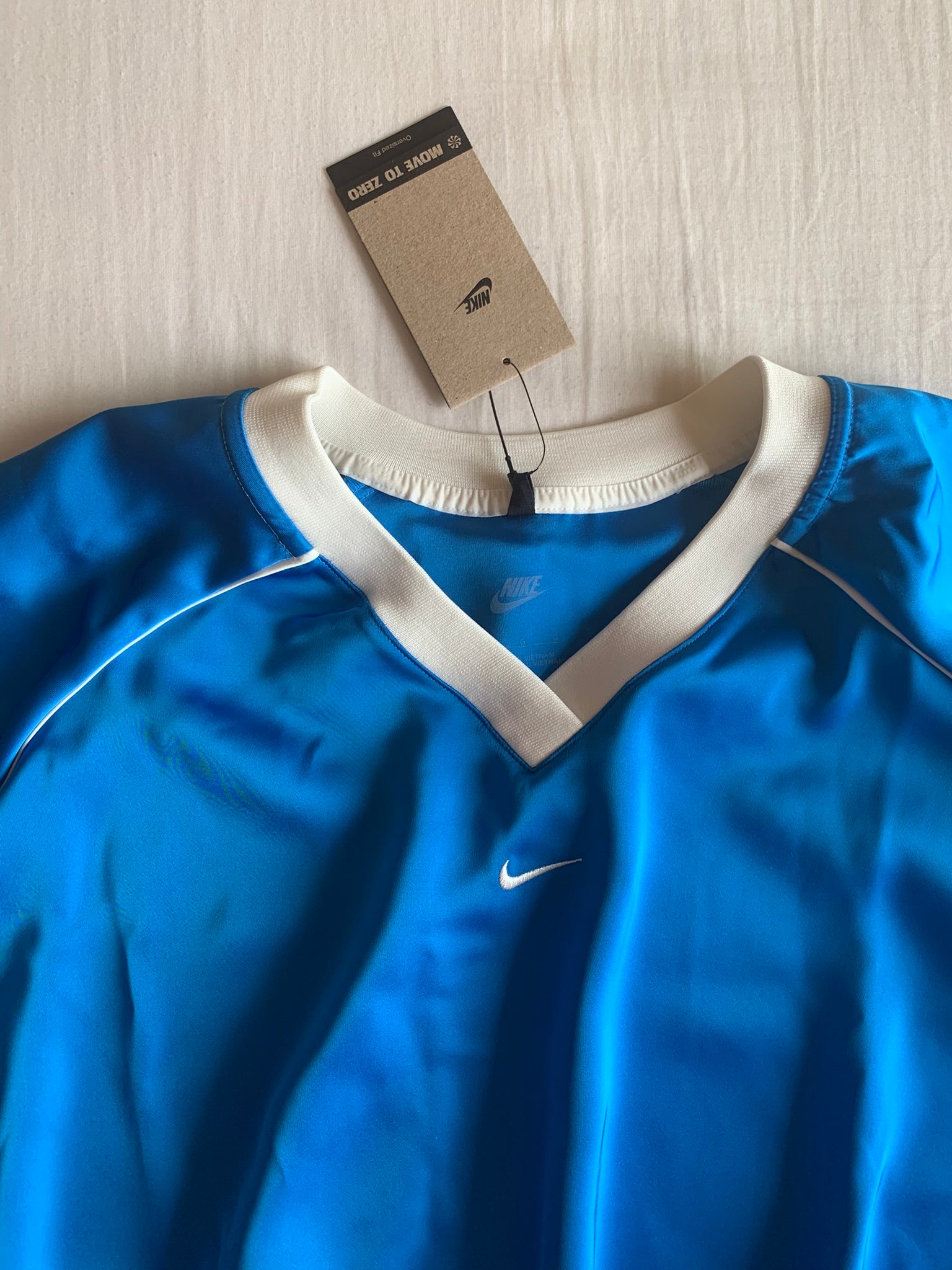 Camisa Oversize de Satén "Azul"