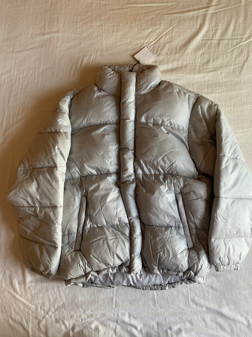 Abrigo Acolchado Zara Gris Plata