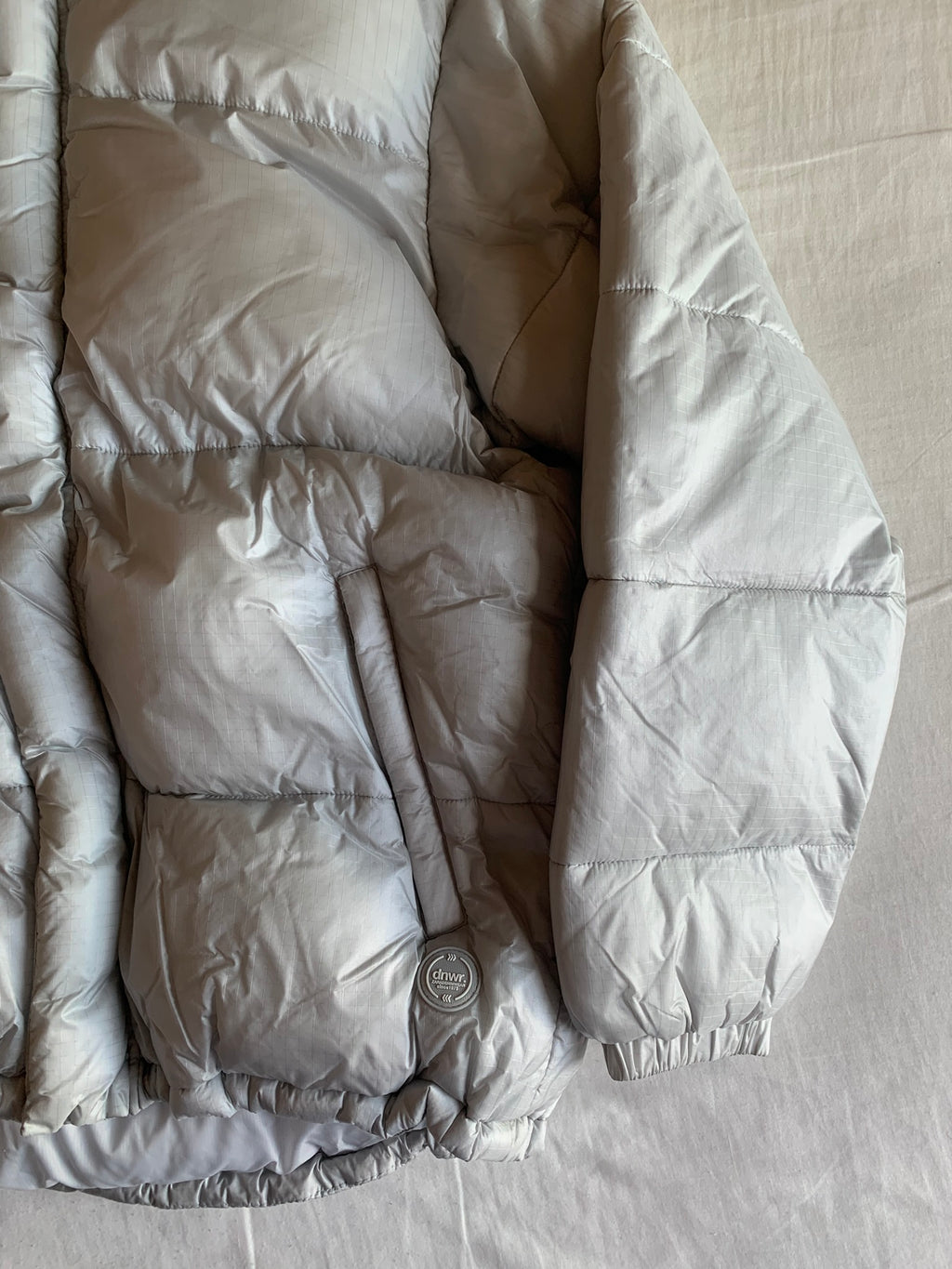 Abrigo Acolchado Zara Gris Plata