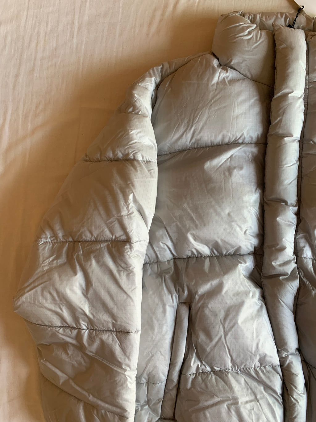 Abrigo Acolchado Zara Gris Plata