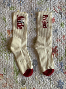 Calcetines Nude Project Racing Beige y Rojo