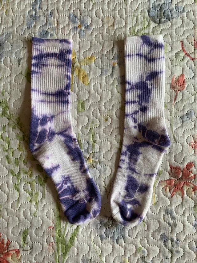 Calcetines Tie-Dye "Morados y Blancos"