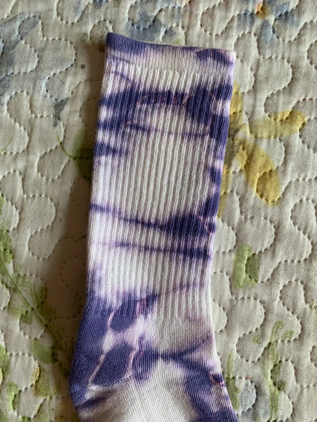 Calcetines Bershka Tie-Dye Morados y Blancos