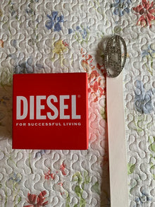 Cinturón Diesel B-1DR Strass Blanco