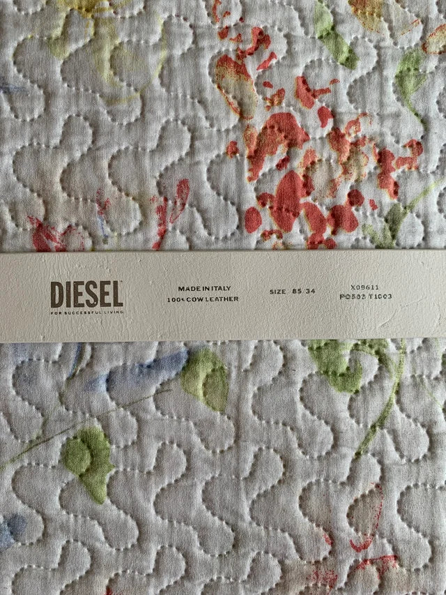 Cinturón Diesel B-1DR Strass Blanco