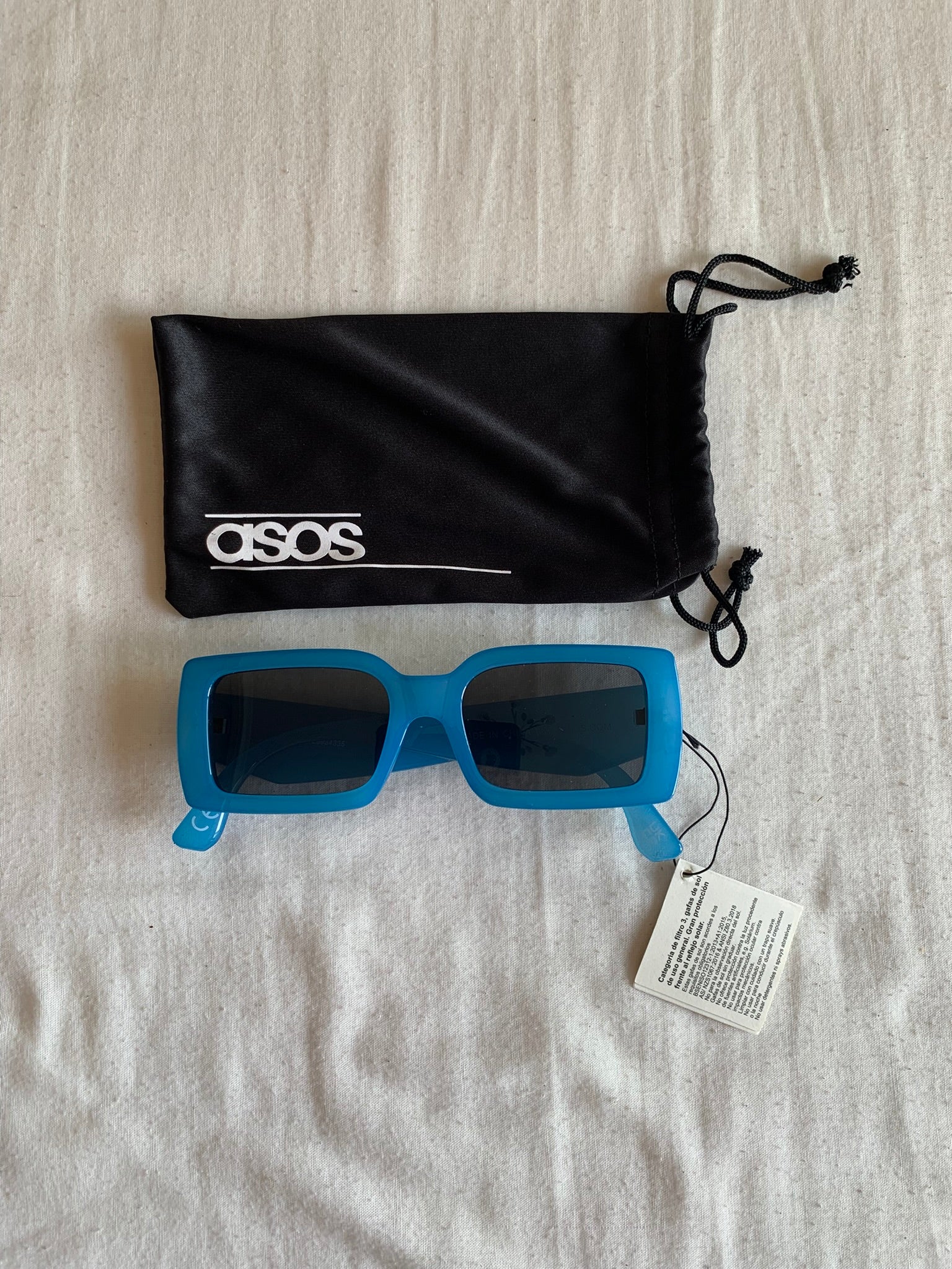 Gafas de Sol ASOS Azules Montura Extragrande