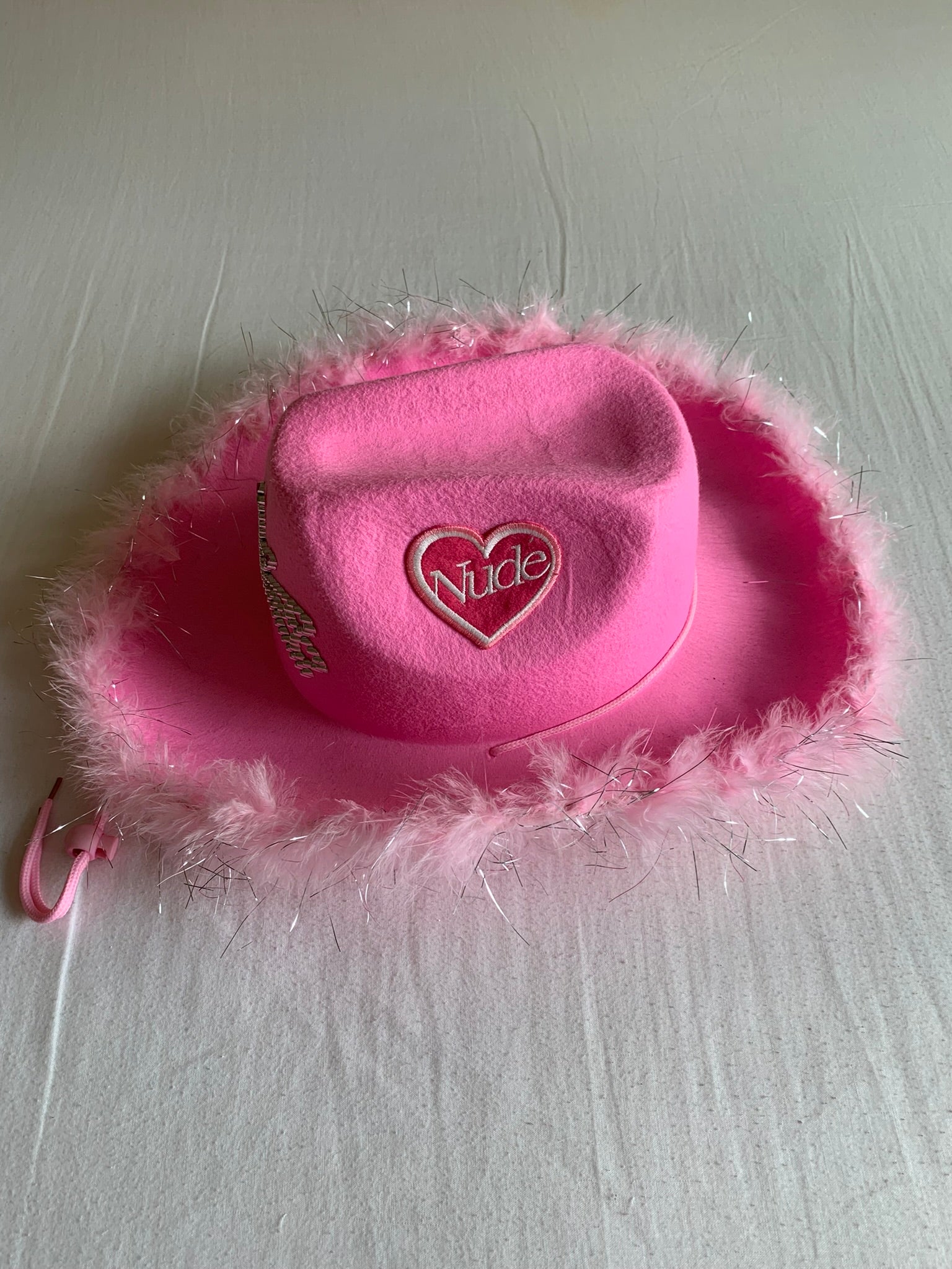 Sombrero Cowboy Nude Project Rosa con Plumas