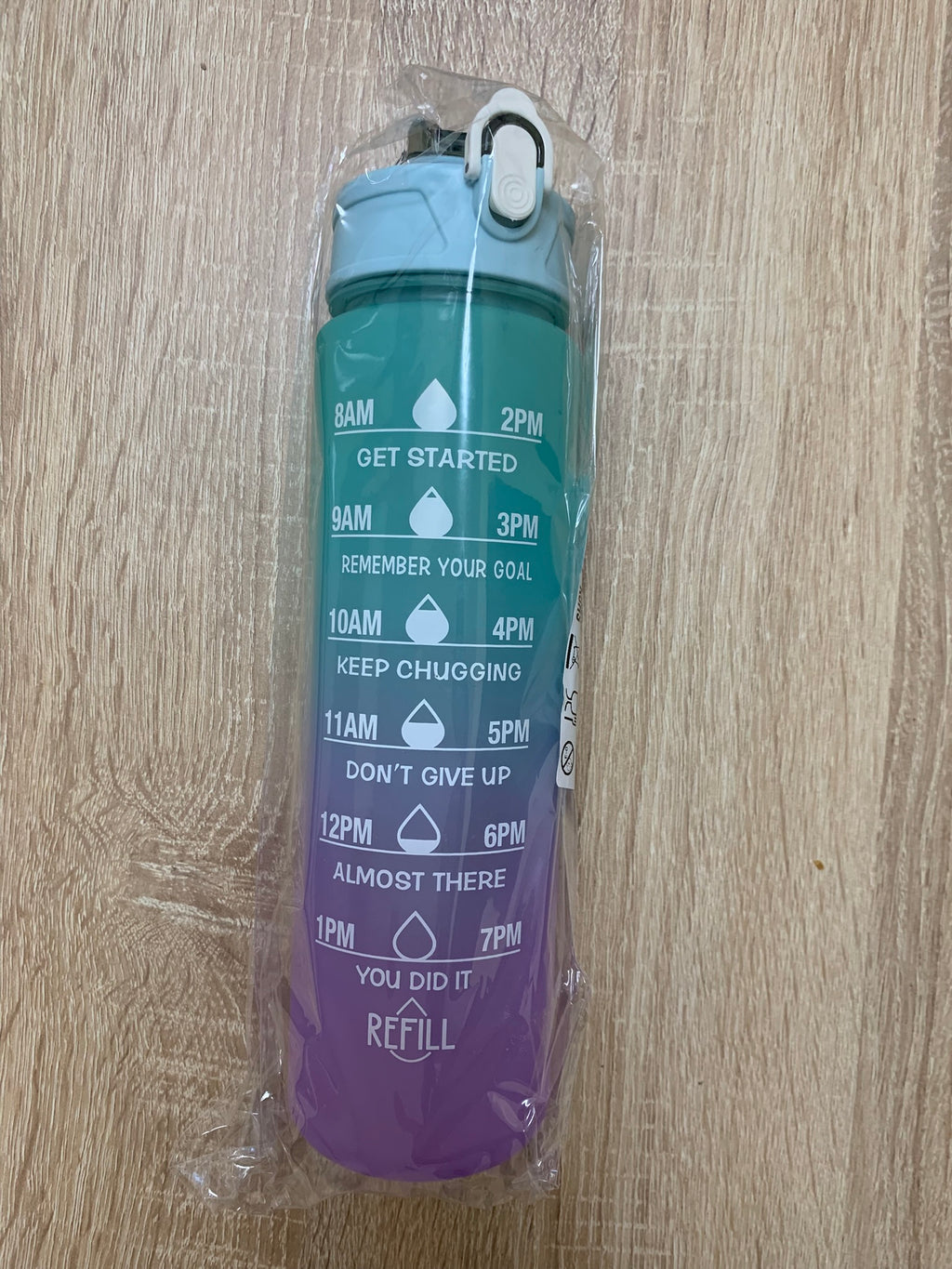 Botella Deportiva 900 ml "Verde/Morado"
