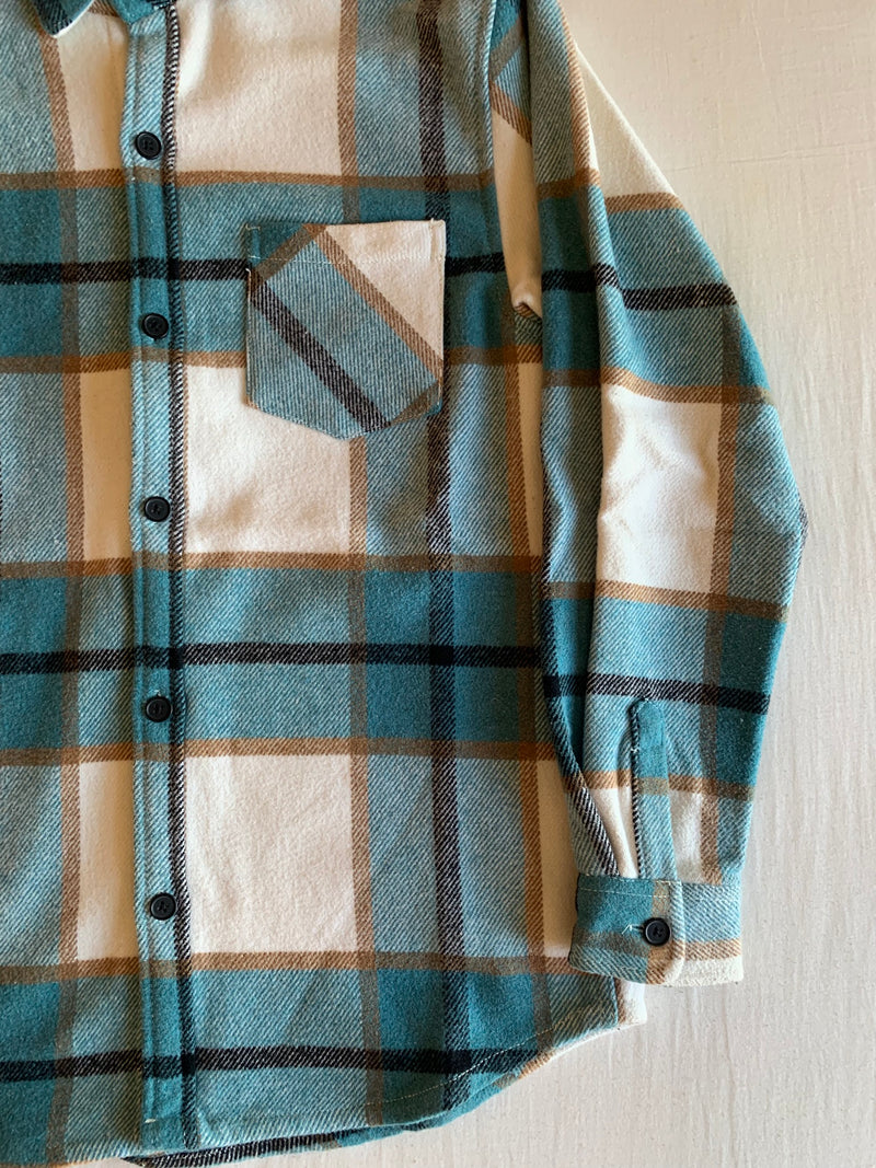 Sobrecamisa Franela Cuadros "Azul"