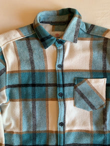 Sobrecamisa Pull&Bear Franela Cuadros Azul