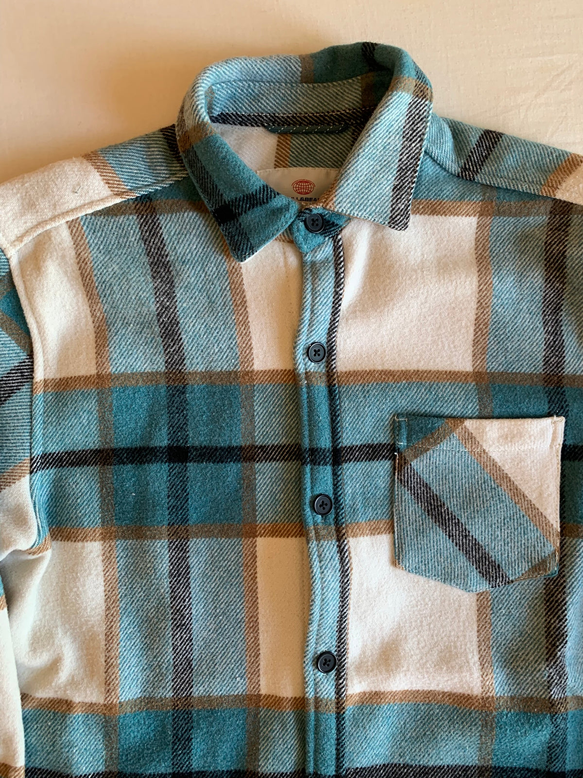 Sobrecamisa Pull&Bear Franela Cuadros Azul