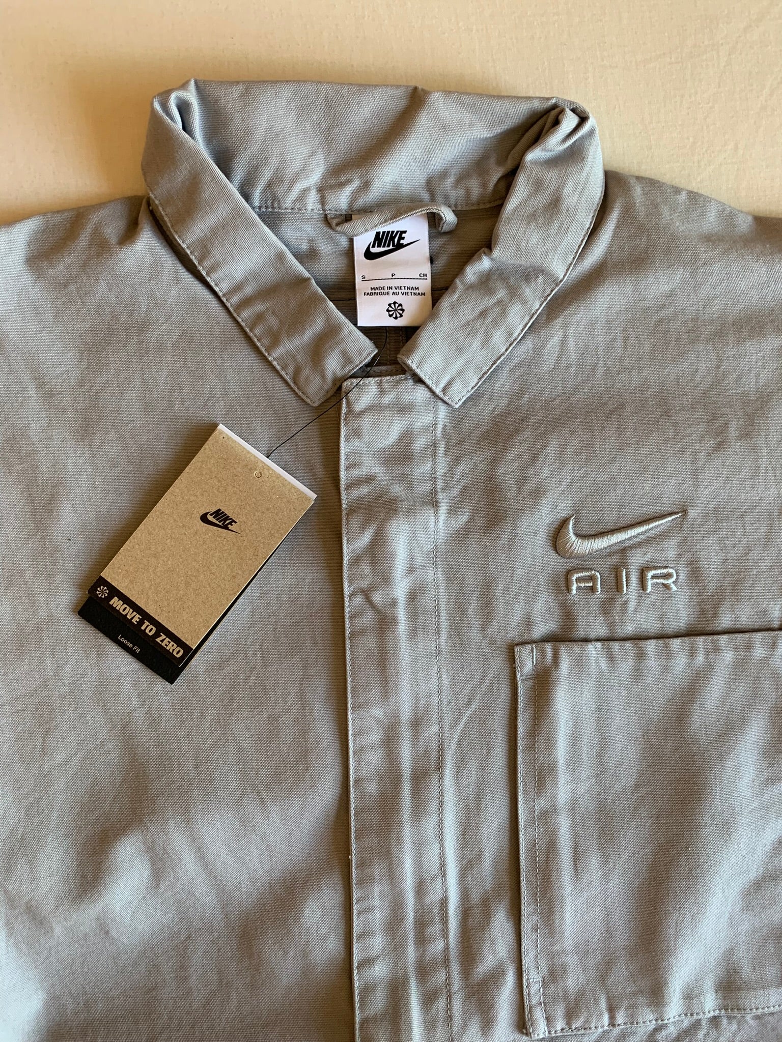 Camisa Nike Air Manga Corta Gris
