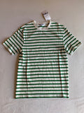 Camiseta Zara Rayas Crudo y Verde