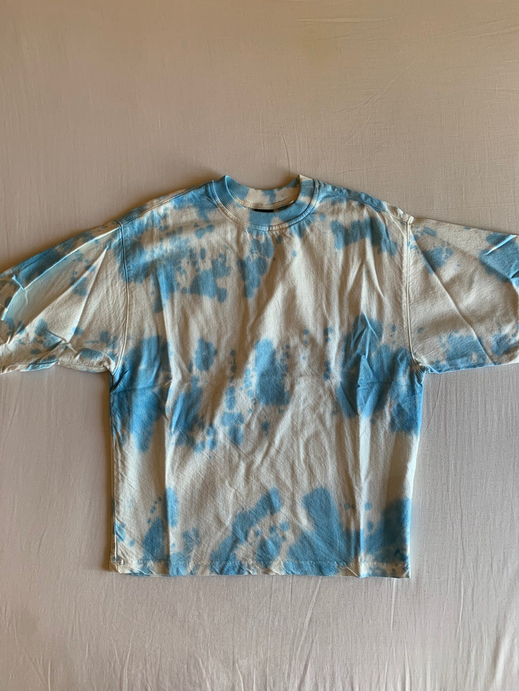 Camiseta Zara Oversize Tie Dye Azul