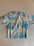 Camiseta Zara Oversize Tie Dye Azul