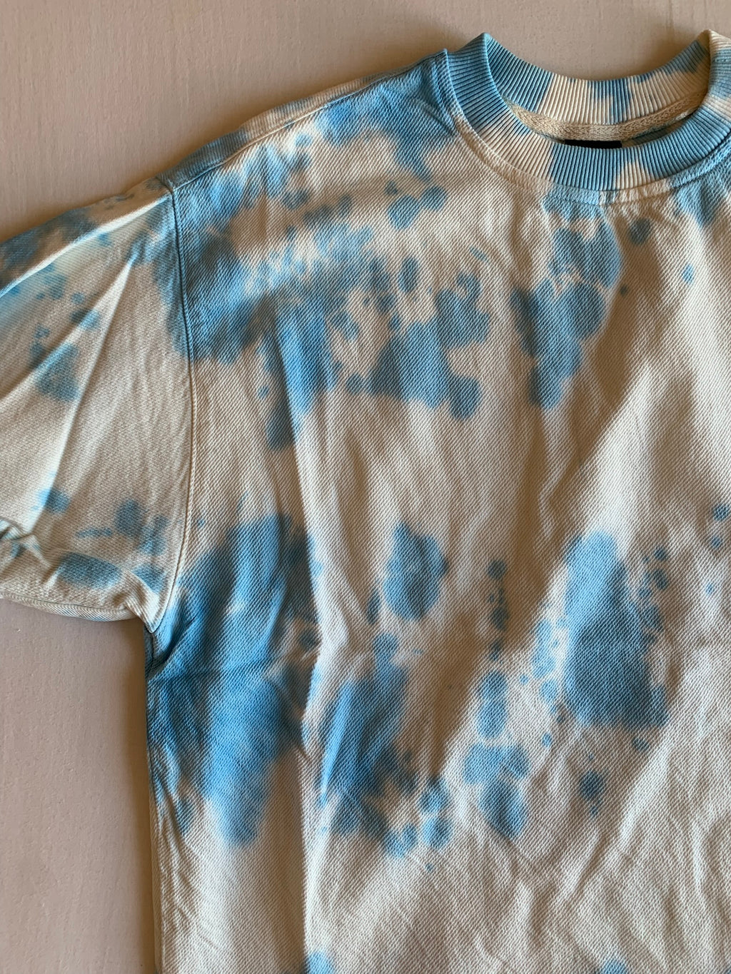 Camiseta Zara Oversize Tie Dye Azul