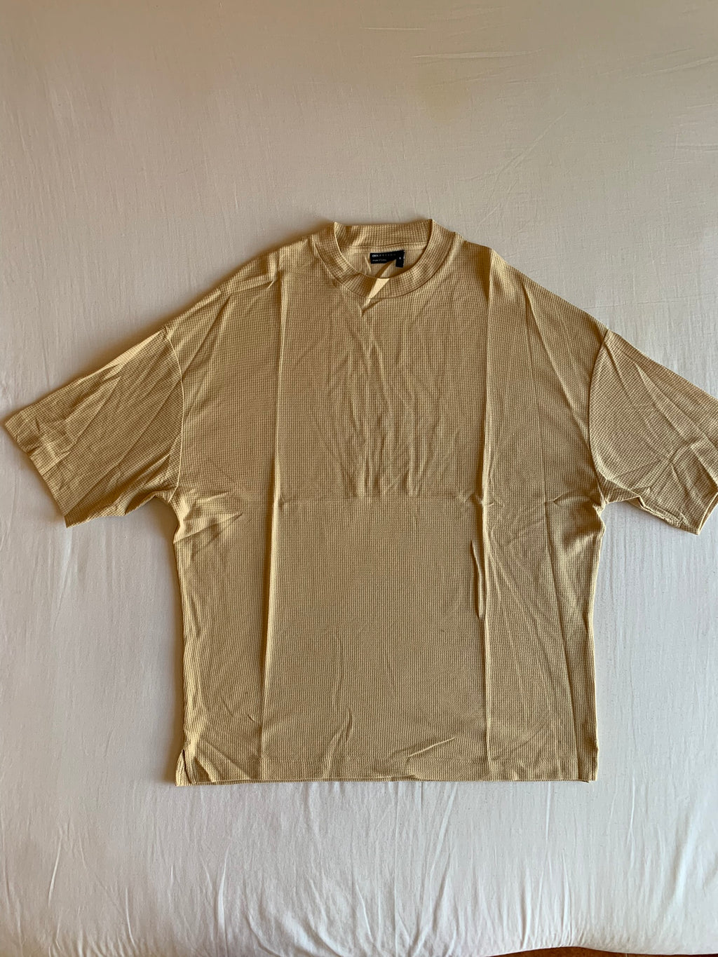 Camiseta ASOS Design Oversize Camel Waffle