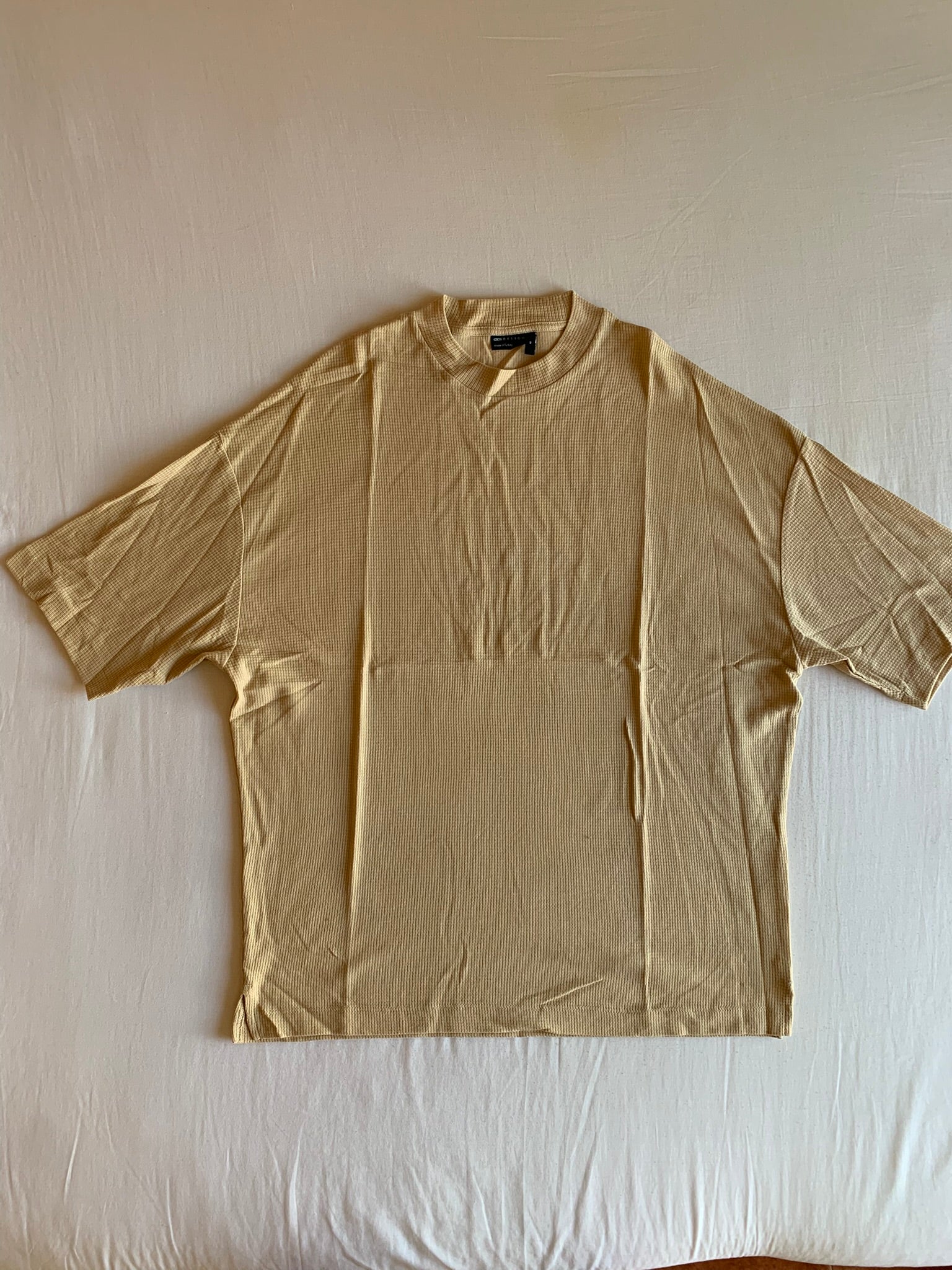 Camiseta ASOS Design Oversize Camel Waffle
