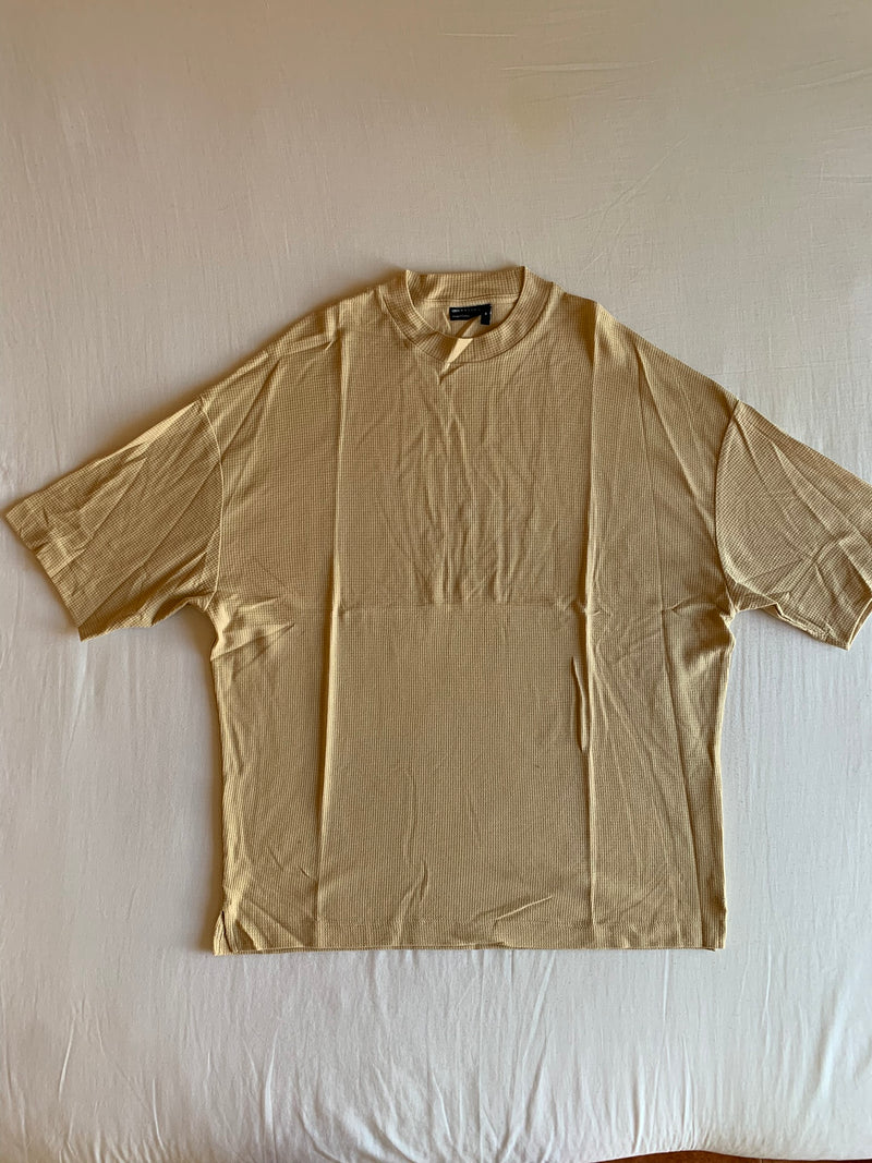 Camiseta Oversize Waffle "Camel"
