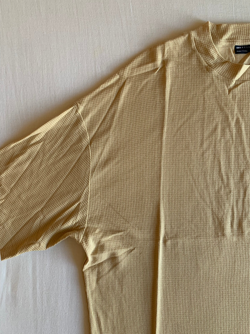 Camiseta ASOS Design Oversize Camel Waffle