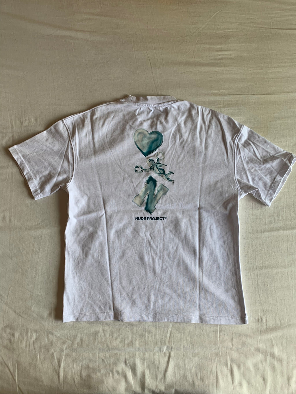 Camiseta Nude Project Blanca Gráfico Corazón