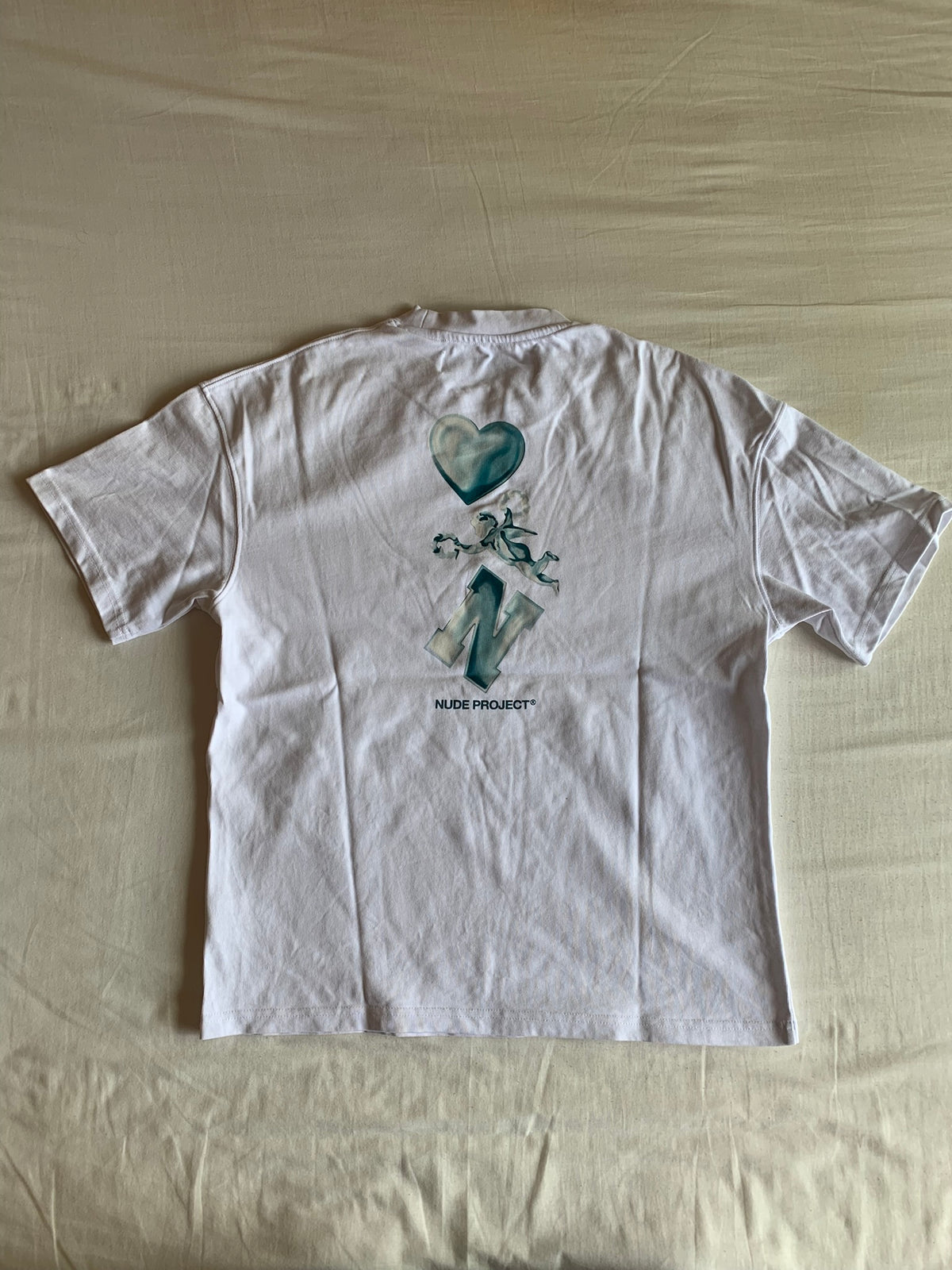 Camiseta Nude Project Blanca Gráfico Corazón