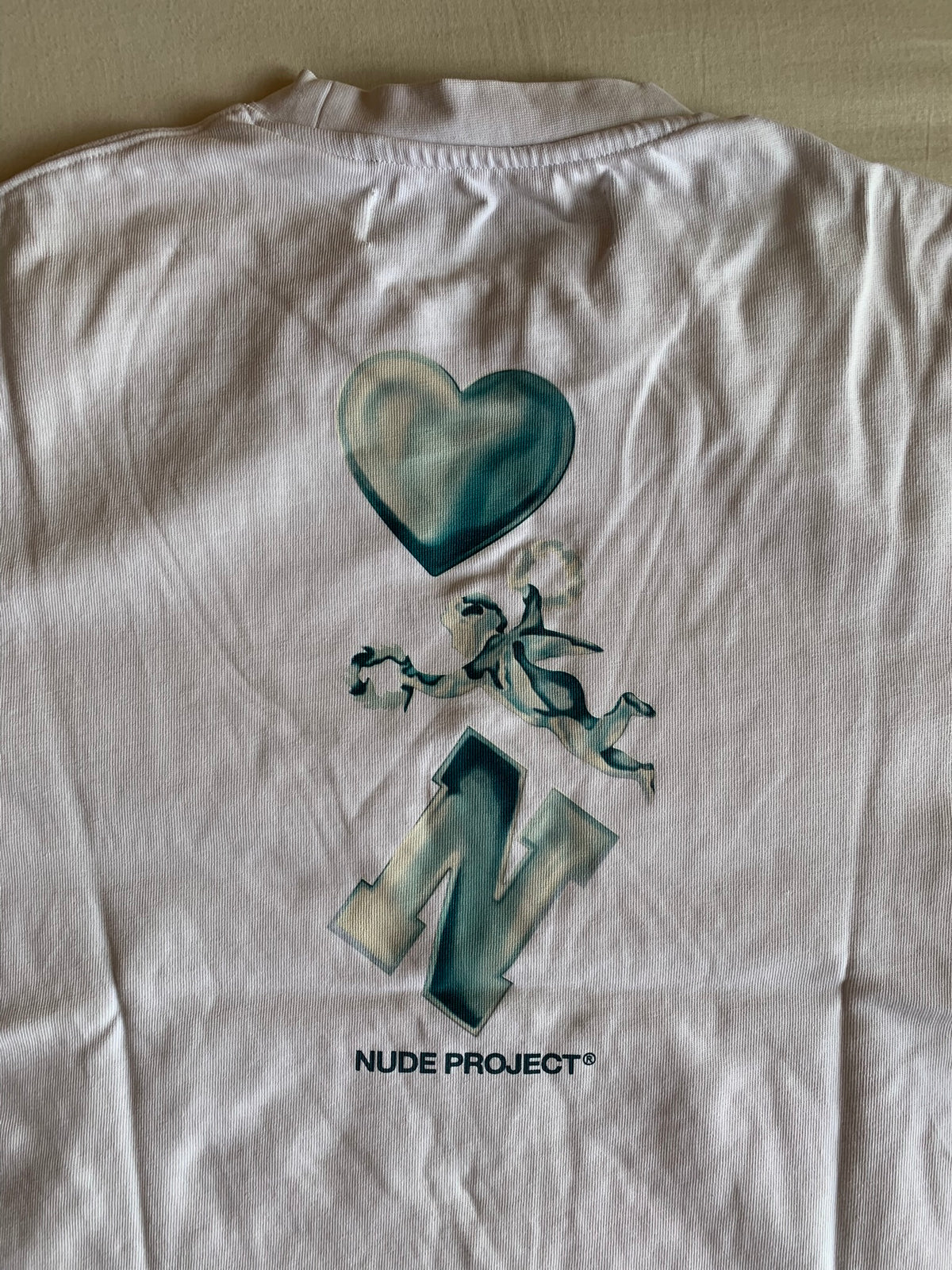 Camiseta Nude Project Blanca Gráfico Corazón