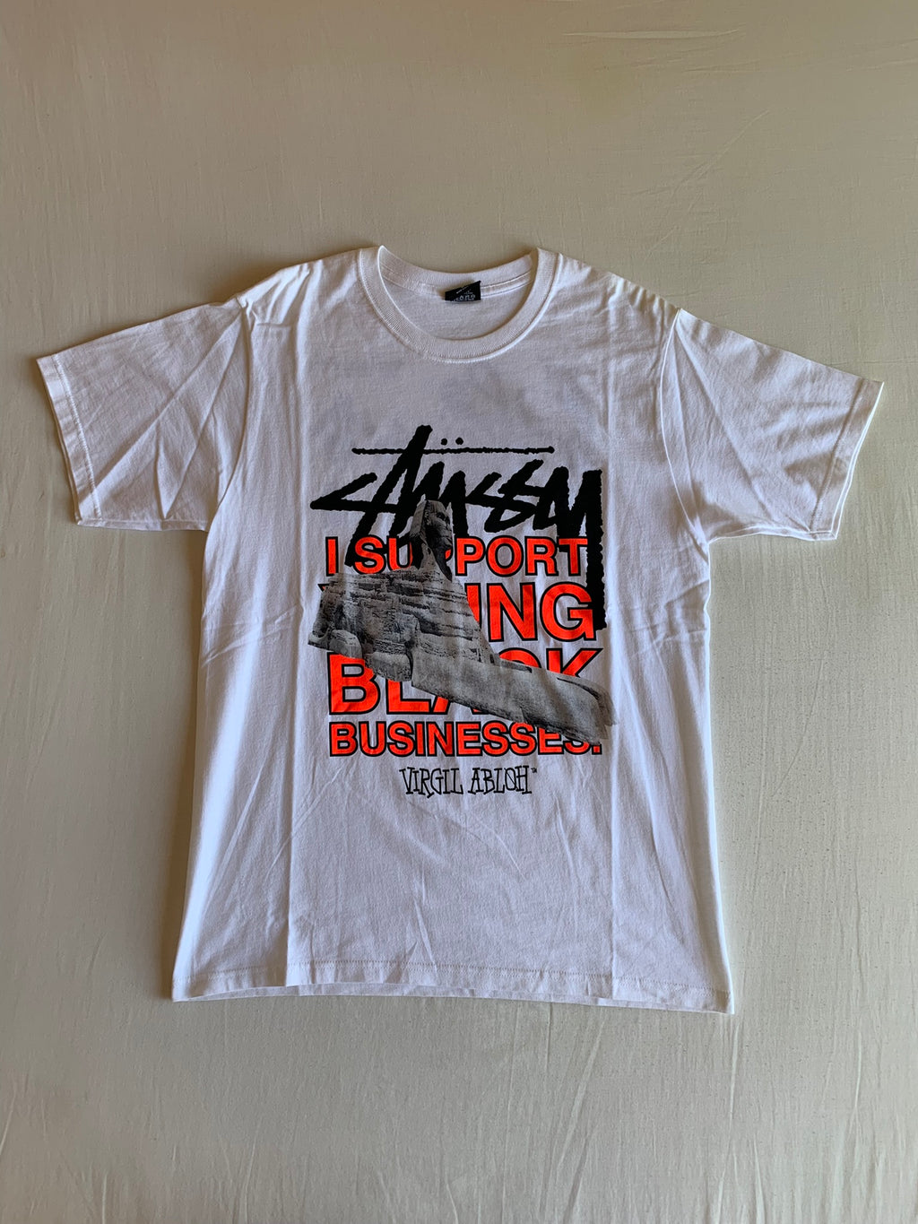 Camiseta Stüssy x Off-White Virgil Abloh World Tour