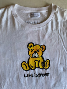 Camiseta Bershka Oversize Life Is Short