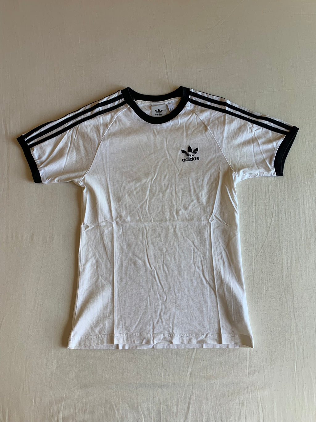 Camiseta Adidas 3 Bandas Trefoil Blanca
