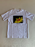 Camiseta Zara Blanca Estampado Girasol