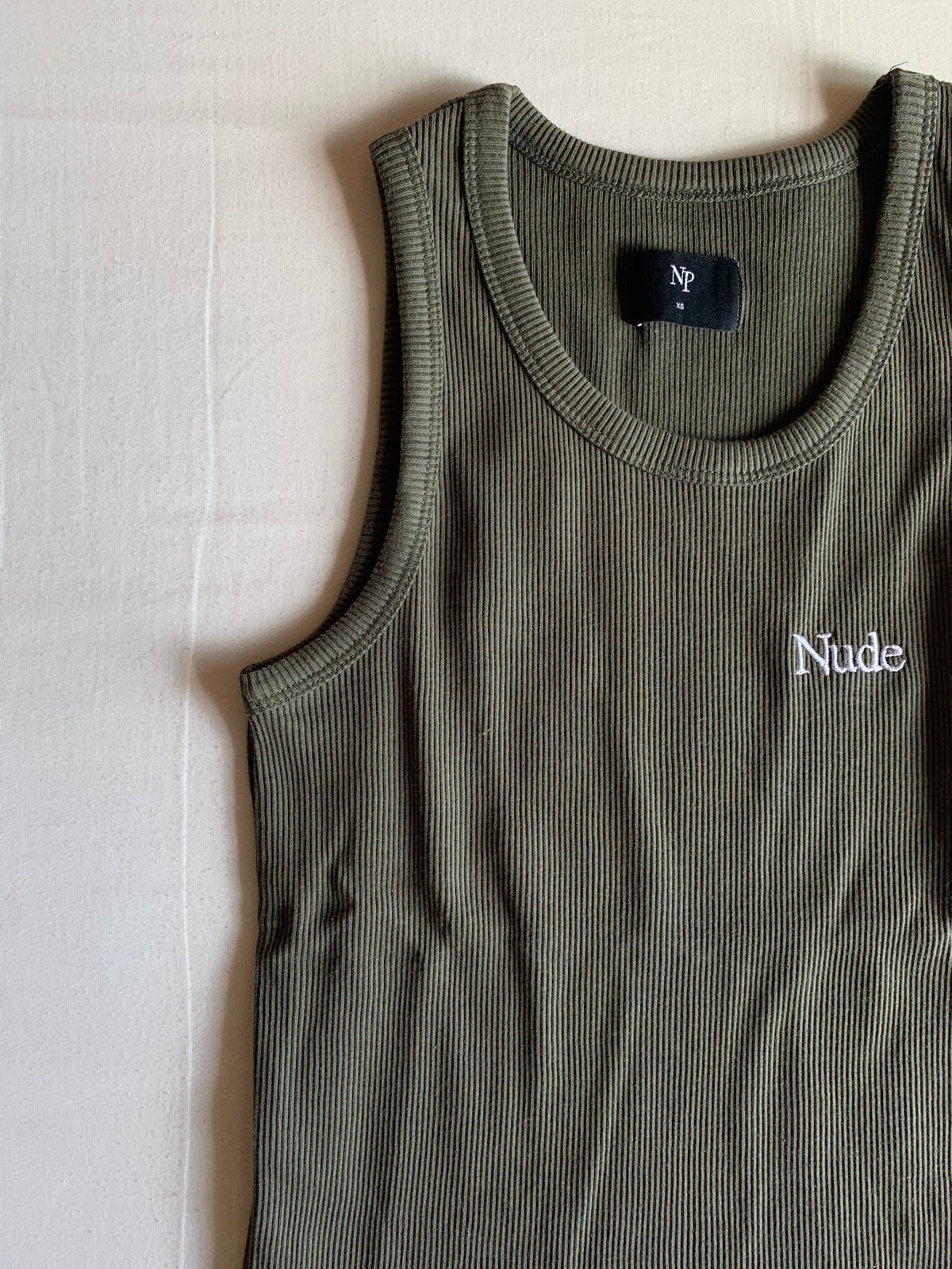Tank Top Nude Project Canalé Verde Militar