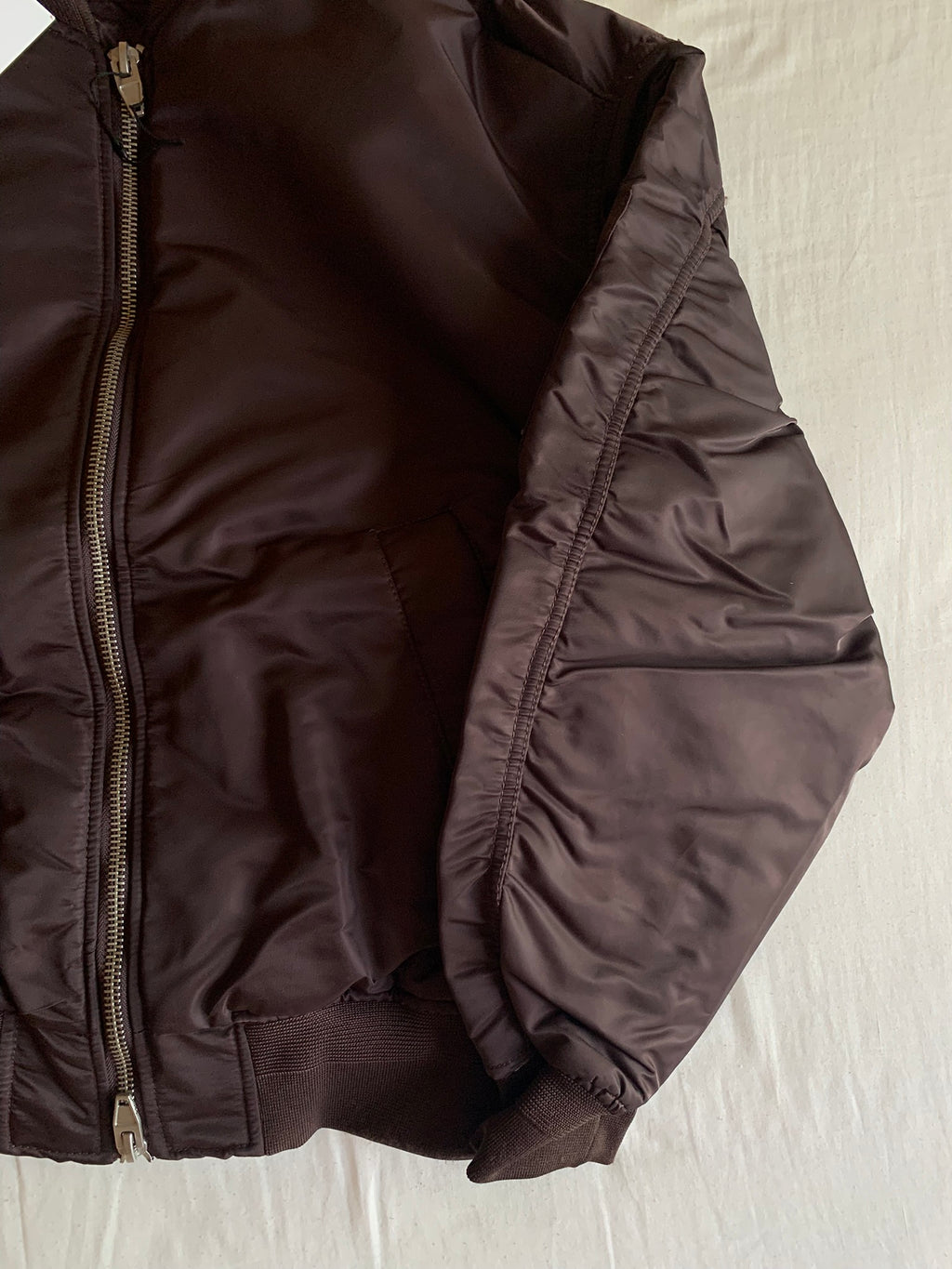 Bomber Zara Nylon Marrón