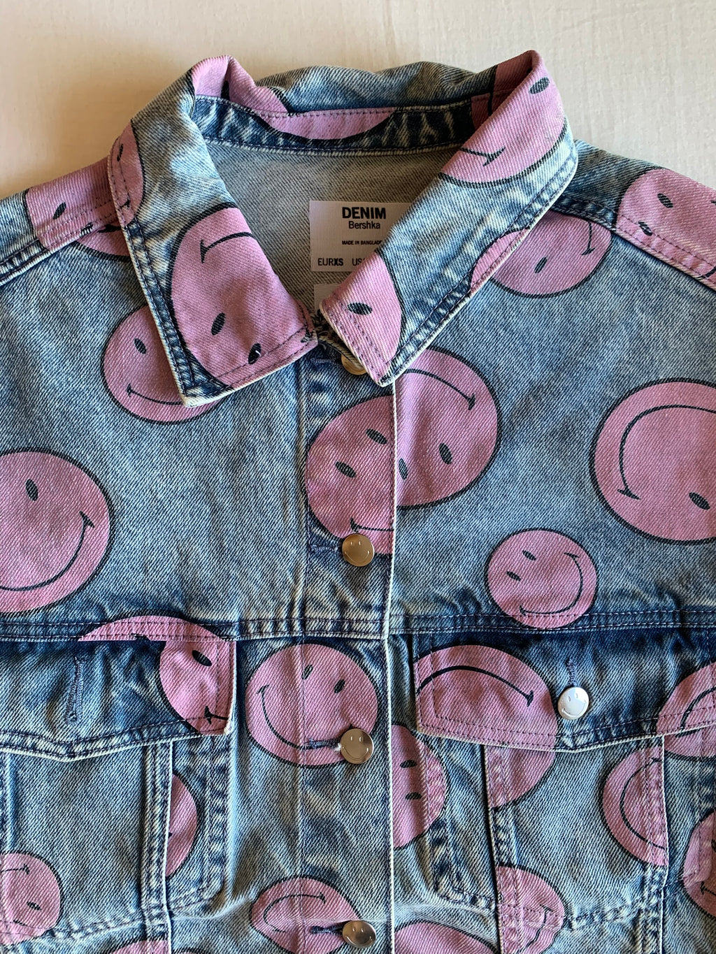 Cazadora Vaquera Bershka x Smiley