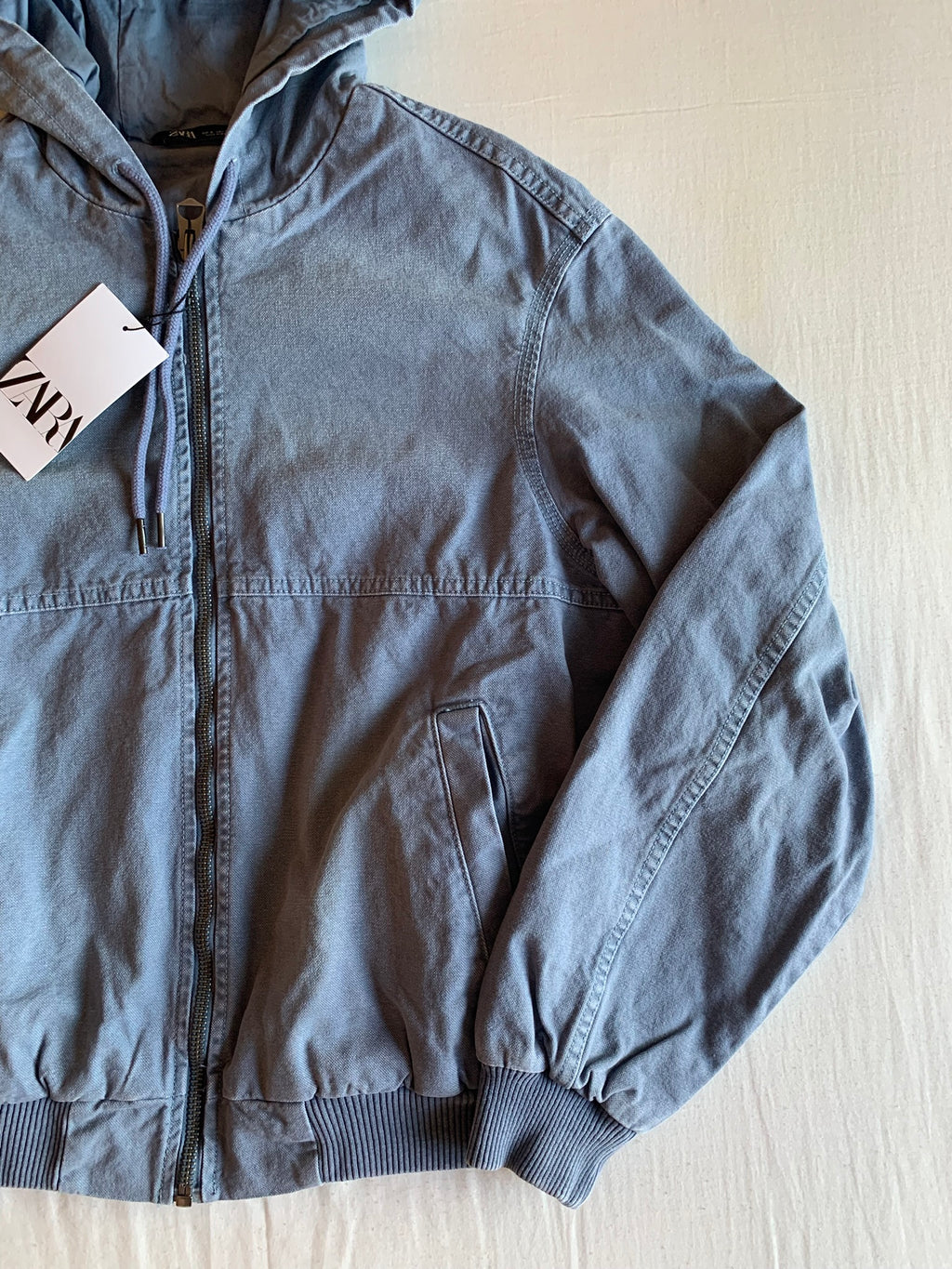 Cazadora Zara con Capucha Azul