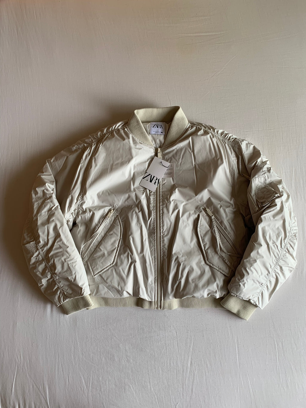 Bomber Acolchado Zara Crudo