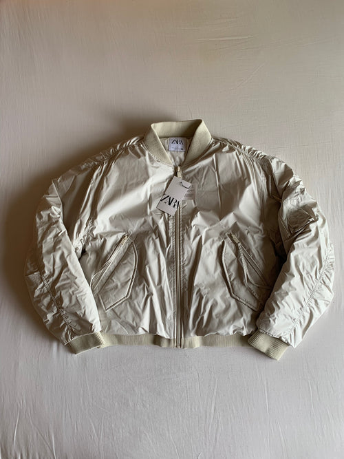 Bomber Acolchado Zara Crudo