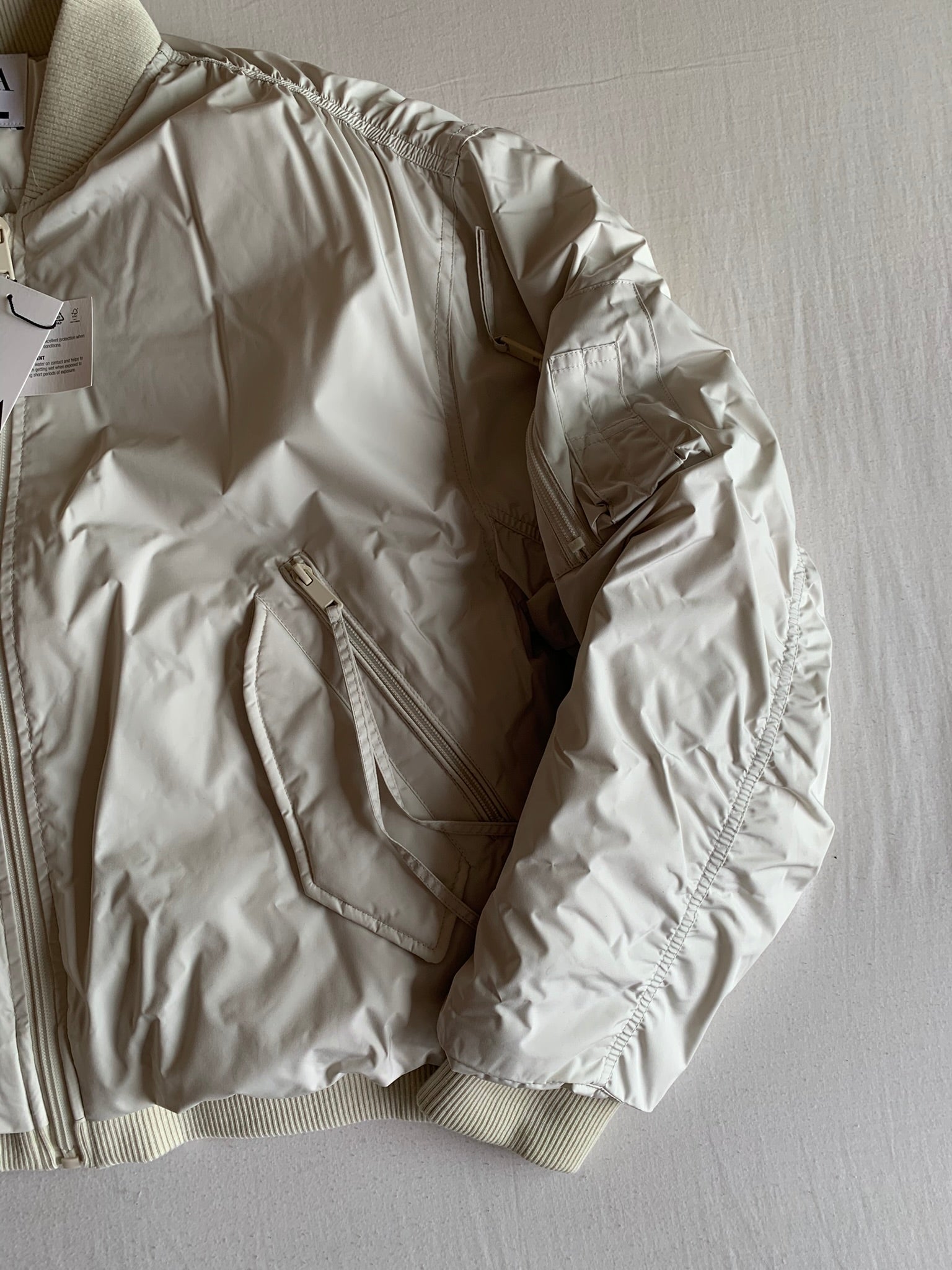 Bomber Acolchado Zara Crudo