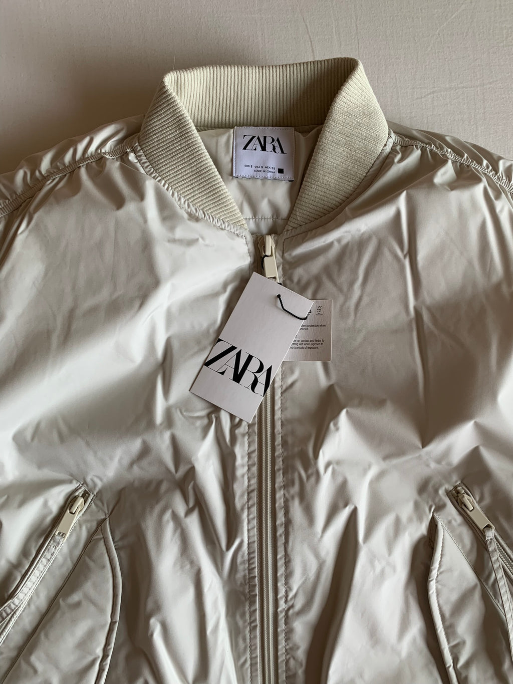 Bomber Acolchado Zara Crudo