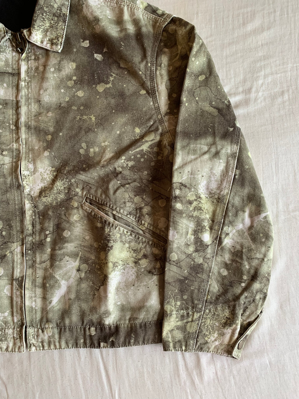 Chaqueta Zara Estampado Camuflaje Verde